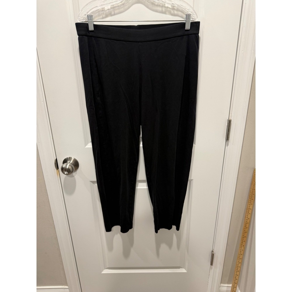Eileen Fisher Womens Sleep Pants Organic Cotton Black Large